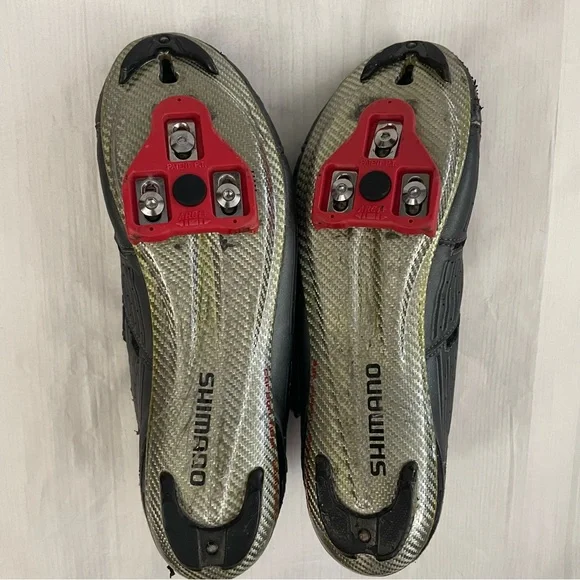 SHIMANO Men’s R099 Black and Red Cycling Biking Shoes Clip Ins Size 46 - Picture 5 of 8